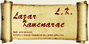 Lazar Kamenarac vizit kartica